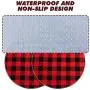 KOOLTAIL Washable Pee Pads for Dogs 2 Pack - Non-Slip Round Plaid Puppy Potty Pad for Dog Playpen, Reusable Whelping Training Pads