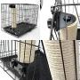 YOUDirect Cat Scratching Post, Wall Mounted Cat Scratcher Claws Grinding Pole for Cat Cage, Natural Sisal Scratching Post for Small Cats Kittens