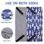 Rolybag cat Hammock Bed pet cage Hammock Comfortable Hanging Adjustable Soft Plush pet Hammock for cat/Puppy/Piggy/Kitten/Rabbit/Other Small Animals (Blue-Fish)