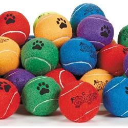 Dog Tennis Balls 2.5 inch Extra Durable Colorful Toys Bulk Available Colors Vary