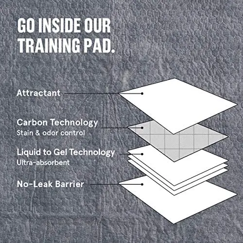 Barkbox Odorless Puppy Pads 70 Count Quick Dry, Ultra Absorbent Activated Charcoal Dog Pee