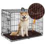 Auboa Dog Crate Bed with Cotton Cushion, Plush Ombré Swirl Kennel Mat for Small, Medium, Extra Large Pet