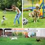 FLYHANA Dog Soccer Ball with Grab Tabs, Interactive Dog Toys Durable Tug of War Dog Toy, Dog Water Toy for Indoor &Outdoor, Durable Dog Balls for Small & Medium Dogs,for Park, Grass, Beach,Pool,6 Inch