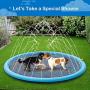 Splash Sprinkler Pad for Dogs Kids - 59'' Thicken Dogs Pet Kids Swimming Pool Bathtub, 2020 New Pet Summer Backyard Playset & Water Toys, Gift for Kids, Toddlers and Dogs