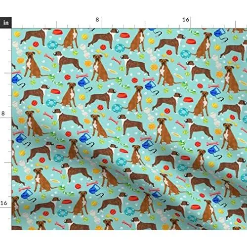 Spoonflower Fabric - Boxer Dog Toys Cute Dogs Best Pet Pets Portrait Printed on Denim Fabric by The Yard - Bottomweight Apparel Home Decor Upholstery Spoonflower Fabric - Boxer Dog Toys Cute Dogs Best Pet Pets Portrait Printed on Denim Fabric by The Yard - Bottomweight Apparel Home Decor Upholstery