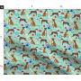 Spoonflower Fabric - Boxer Dog Toys Cute Dogs Best Pet Pets Portrait Printed on Denim Fabric by The Yard - Bottomweight Apparel Home Decor Upholstery