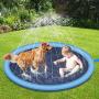 RIOGOO Splash Sprinkler Pad for Dogs, 59'' Water Play Mat Wading Pool for Dog Bath Thick Durable Bathing Tub Pet Summer Outdoor Water Toys, Outdoor Swimming Pool for Babies, Toddlers and Pets