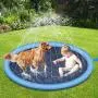 RIOGOO Splash Sprinkler Pad for Dogs, 59'' Water Play Mat Wading Pool for Dog Bath Thick Durable Bathing Tub Pet Summer Outdoor Water Toys, Outdoor Swimming Pool for Babies, Toddlers and Pets RIOGOO Splash Sprinkler Pad for Dogs, 59'' Water Play Mat Wading Pool for Dog Bath Thick Durable Bathing Tub Pet Summer Outdoor Water Toys, Outdoor Swimming Pool for Babies, Toddlers and Pets