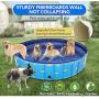 Gimars Thicker PVC Sturdy Not Collapsing Quickly Drain 63’’ x 12’’ Dog Bath Pool XXL Foldable Pet Bathtub Non-Slip Outdoor Kiddie Pool Summer Swimming Pools for Dogs Cats and Kids,(Basic)