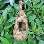 Rhfemd Hanging Birdhouse Natural Fiber Finch Bird Nest Hut Outdoor Cage Shelter Hideaway