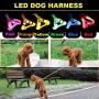 New Tech Junkies LED PET Glow Harness Dog Cat Night Safety Lead Adjustable Flash Light Up