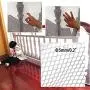 LOHUA Safe Rail, Indoor Balcony and Stairway Railing Safety Net – Banister Stair Net – Child Safety; Pet Safety; Toy Safety; Stairs Protector