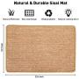 FUKUMARU Cat Scratcher Mat, 23.6 X 15.7 Inch Natural Sisal Cat Scratch Mats, Horizontal Cat Floor Scratching Pad Rug, Protect Carpets and Sofas