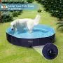 amzdeal Foldable Dog pet Swimming Pool - 100% PVC Hard Plastic, Anti-Slip Collapsible Dog Pet Pool Bathing Tub, Outdoor Pools Kiddie Pool for Dogs Cats and Kids amzdeal Foldable Dog pet Swimming Pool - 100% PVC Hard Plastic, Anti-Slip Collapsible Dog Pet Pool Bathing Tub, Outdoor Pools Kiddie Pool for Dogs Cats and Kids