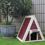 Petsfit Outdoor Triangle Cat House with Escape Door for All Cats