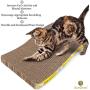 SunGrow Scratcher Toy for Cats Meow Scratch Board with a Curved Wave Design - Satisfy Your kittys Natural Scratching Instinct - Save Your Furniture - Made of Environmental Friendly Material