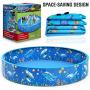 Dycsin Dog Pool Foldable Hard Plastic PVC Swimming Bath Pet Pool for Large Dogs Kiddie Outdoor Portable Collapsible Pool