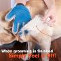 Pet Grooming Glove - Enhanced Five Finger Design - for Cats, Dogs & Horses - Long & Short Fur - Gentle De-Shedding Brush - Your Pet Will Love It (Right)