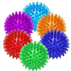 Jalousie Dog Squeaky Toys Value Set Non-Toxic Dog Squeaky Balls for Dogs Toss Fetch Toys for Dogs TPR Rubber Puppy Toys Spikey Dog Chew Toys for Small Medium Dogs Pet Toys for Puppy