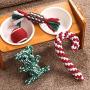 Christmas Stocking Gifts for Dog, Unique for Pets Puppy Chewing Toys Including Red Ball, Candy Cane, Bear Toy and Cotton Knotted Rope
