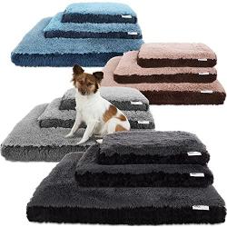 Paws & Pals Dog Bed for Pets & Cats - Fuzzy Foam Deluxe Premium Bedding Cuddler Lounger Two-Toned Design for Home & Crate