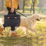 LUXJA Dog Travel Bag (Includes 2 Lined Food Containers, 2 Collapsible Bowls and 1 Removable Placemat), Dog Gear Bag for Dog Travel Accessories