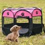 Blumoo Portable Pet Playpen, Foldable Dog Playpens, Indoor/Outdoor Pet Exercise Kennel Tent Mesh Shade Cover Travel Dog Play Tent for Puppies/Dogs/Cats/Rabbits