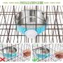 kathson Crate Dog Bowl, Removable Stainless Steel Hanging Pet Cage Bowl Food & Water Feeder Coop Cup for Cat, Puppy, Birds, Rats, Guinea Pigs