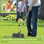 Larger Dog Pooper Scooper, Adjustable Long Handle, Strong and Sturdy Rake & Scooper Set, Rust-Proof Metal Poop Scooper Perfect for Lawns & Gravel, Great for Small to Large Dogs