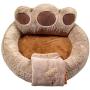 YESBEARS Ultra-Soft Memory Foam Dog Bed Microfiber Base (Blanket Included