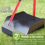 X-TECOKIT Larger Pooper Scooper - Durable & Sturdy Rake, Spade, Tray Set with Long Handle Great for Large Small and Multi Dogs - Poop Scoop No Bend Down Easy to Use for Yard Grass Gravel Dirt