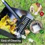 Dog Pooper Scooper with 2 Pack Pet Grooming Gloves, Poop Scooper for Large and Small Dogs with Long Handle, Metal Pet Poop Tray and Rake Set for Dirt, Gravel, Lawns, Grass