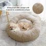 Calming Dog Bed & Cat Bed, Anti-Anxiety Donut Dog Cuddler Bed, Warming Cozy Soft Dog Round Bed, Fluffy Faux Fur Plush Dog Cat Cushion Bed for Small Medium Dogs and Cats (20''/24''/27'')