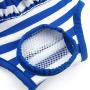 Alfie Pet - Charlotte Diaper Dog Sanitary Pantie with Suspender for Girl Dogs - Color: Blue, Size: Small