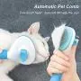 Pets Cat and Dog Hair Brush,Easy Self Cleaning,No More Shedding,Pet Supplies Pet Comb(Blue Thin) Pets Cat and Dog Hair Brush,Easy Self Cleaning,No More Shedding,Pet Supplies Pet Comb(Blue Thin)