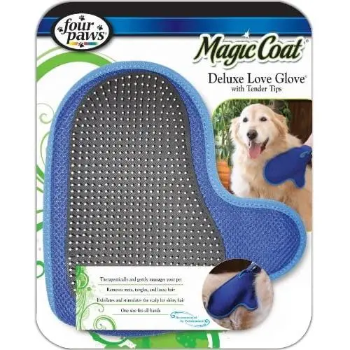 Four Paws Magic Coat Dog Grooming Deluxe Love Glove With Tender Tips Four Paws Magic Coat Dog Grooming Deluxe Love Glove With Tender Tips