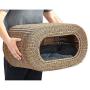 D+ Garden Fun Stackable Cat Condo for Indoor Cats - Interactive Play Rattan Cat House for Indoor Cats Kitty, Pet Friendly Top/Side House Entry, Cat Bed Enclosed