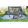 Nala and Company - The Cat House Outdoor Pet Enclosure for Indoor Cats - 43'' x 23'' x 18'' - Portable, View, Pop Up Lounger Tent for Deck, Patio, Porch, Yard, Balcony & RV Travel - with Storage Pouch