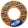 Nerf Dog Force Grip Flyer Dog Toy, Frisbee, Lightweight, Durable and Water Resistant, Great for Beach and Pool, 10 inch Diameter, for Medium/Large Breeds, Single Unit, Orange/Blue