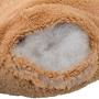 QUMY Cat Sleeping Bag Warm Soft Puppy Cat Bed Cave Igloo Nest Brown (21.5 18.8 5.1 )