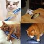 Cat Catnip Toys, 4 Pack Cat Fish Shape Interactive Toy, Simulation Plush Doll Toys, Pets Pillow Chew Bite Kick Supplies for Cat Pet Kitties Baby cat
