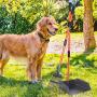 TNELTUEB Extra Large Pooper Scooper, Pet Poop Tray and Rake with Adjustable Long Handle, Pet Waste Removal Heavy Duty Dog Pooper Scooper Great for Large Dog Grass Street Gravel