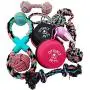 Otterly Pets Puppy Dog Cute Pink Boutique Rope Toys and Silicone Bowl Set Bundle for Small to Medium Breed Girl Dogs (9-Pack) Otterly Pets Puppy Dog Cute Pink Boutique Rope Toys and Silicone Bowl Set Bundle for Small to Medium Breed Girl Dogs (9-Pack)