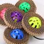 Pudwy Funny Pet Cat Scratch Board Cat Toy Corrugated Paper Cat Claw Board with Plastic Bell Ball
