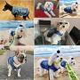 Strangefly Dog Jean Jacket, Blue Puppy Denim T-Shirt, Machine Washable Dog Clothes, Comfort and Cool Apparel, for Small Medium Dogs Pets and Cats (XS, Blue)