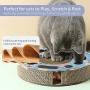 TNZMART Cat Scratcher Cardboard with Bells, Corrugated Cat Scratch Pad Interactive Cat Toys for Grind Claws
