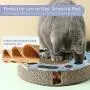 TNZMART Cat Scratcher Cardboard with Bells, Corrugated Cat Scratch Pad Interactive Cat Toys for Grind Claws TNZMART Cat Scratcher Cardboard with Bells, Corrugated Cat Scratch Pad Interactive Cat Toys for Grind Claws