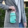 Doggie Walk Bags Dog Treat Pouch for Training, Cross Body Bag Poop Bag Holder for Dog Walking, Adjustable Strap with Clips, Large Pockets for Phone, Treats, Waste Bags (CB-Seafoam)