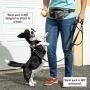 Leashboss PackUp Pouch Dog Treat Training Fanny Pack (Gray) with 120 Bags, 8 Rolls Unscented Leak Proof Gray Poop Bags