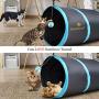 SunGrow Collapsible Cat Play Tunnel, Interactive Portable Kitty Tube with Peep Hole and Crinkle Ball for Puzzle, Exercising, Hiding & Resting, Ideal for Multi-cat and Independent Playing